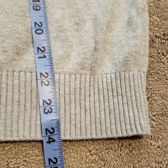 Nautica 1/4 Zip Long Sleeve Sweater Embroidered Logo Gray Men's Large Pre-owned - Picture 6 of 7